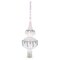 Jewel Drops on White Chandelier Clear Glass Christmas Tree Topper 11 Inches